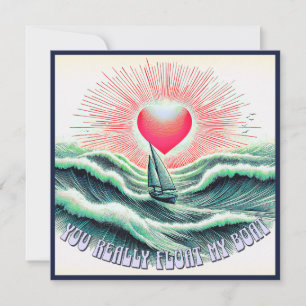 Cute vintage romantic pun Valentines card