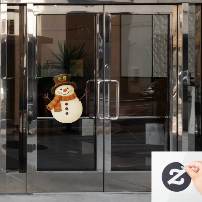 Cute, vintage rustic snowman (Office Door)