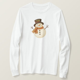 Cute, vintage rustic snowman T-Shirt