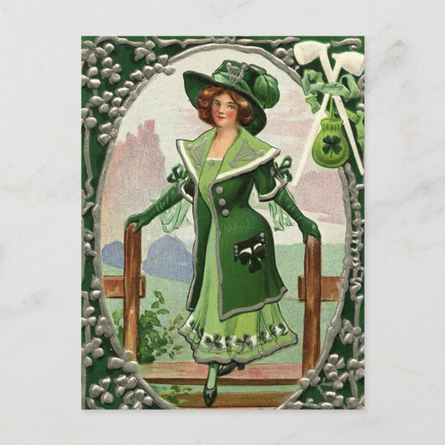 cute vintage Saint Patrick's Day Holiday postcard (Front)