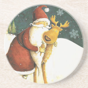 Cute Vintage Santa Claus Coasters