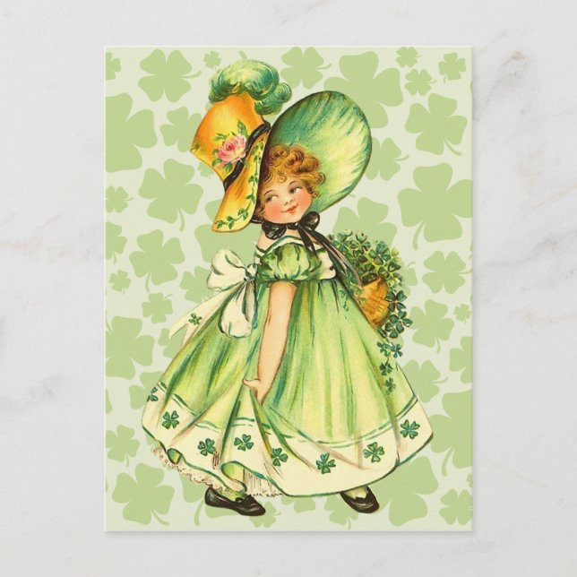 Cute Vintage St. Patrick's Day Postcards (Front)
