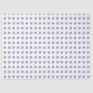 Cute Vintage Starry Pattern White & Blue Star Tissue Paper