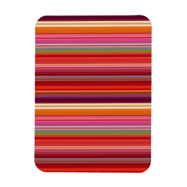 Cute vintage striped colours magnet (Vertical)