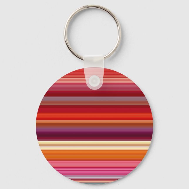 Cute vintage striped colours throw pillow key ring (Front)
