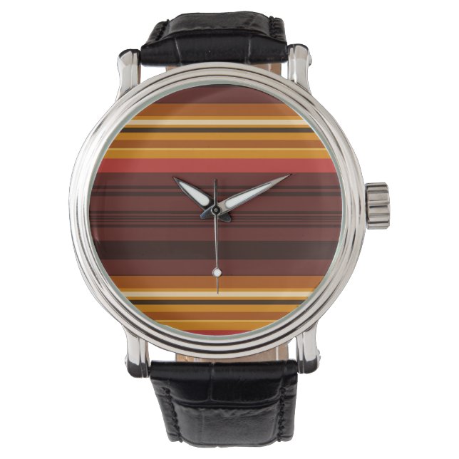 Cute vintage stripes watch (Front)