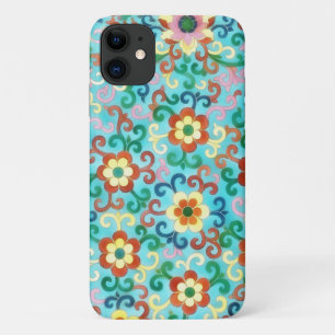 Cute Vintage Style Flowers Floral Art  iPhone 11 Case