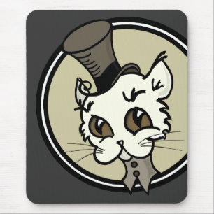 CUTE VINTAGE STYLE KITTY CAT MOUSE PAD