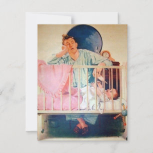 Cute Vintage Tired Sleepy Father Dad Card