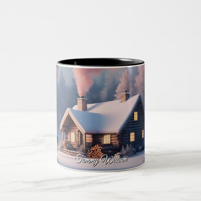 Cute Vintage Traditional Christmas Mugs (Center)