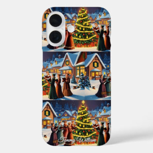 Cute Vintage Traditional Elegant Merry Christmas iPhone 16 Case