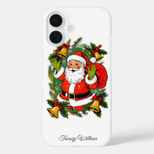Cute Vintage Traditional Elegant Merry Christmas iPhone 16 Case
