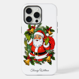 Cute Vintage Traditional Elegant Merry Christmas iPhone 15 Pro Max Case