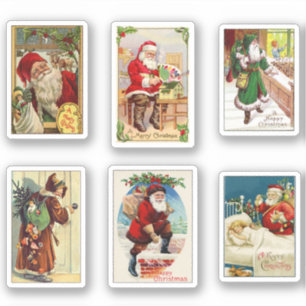 Cute Vintage Victorian Christmas Santa Cards