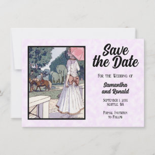 Cute Vintage Wedding Save The Date Card