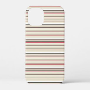 Cute vintage white red stripes iPhone 12 mini case