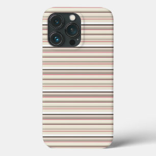 Cute vintage white red stripes iPhone 13 pro case