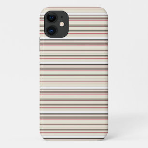 Cute vintage white red stripes iPhone 11 case