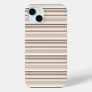 Cute vintage white red stripes iPhone 15 mini case