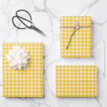 Cute Vintage Yellow Gingham Plaid Pattern Wrapping Paper Sheet<br><div class="desc">Cute Vintage Yellow Gingham Plaid Pattern Wrapping Paper Sheets</div>