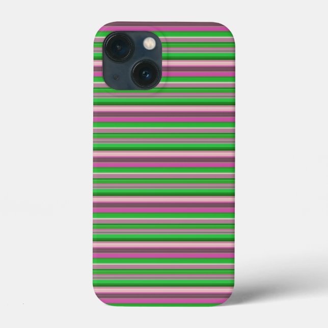 Cute violet green stripes Case-Mate iPhone case (Back)