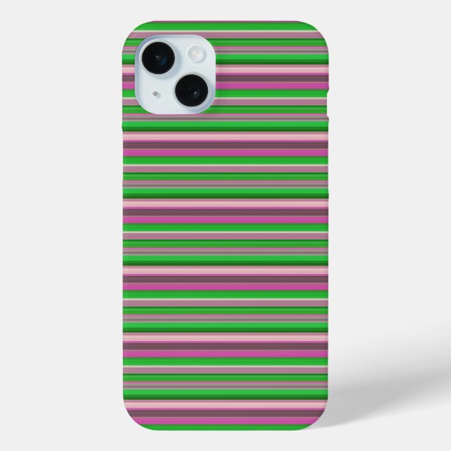 Cute violet green stripes Case-Mate iPhone case (Back)