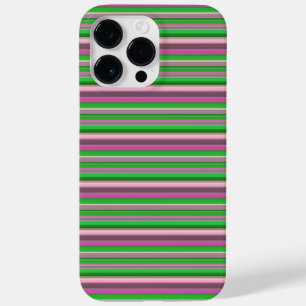 Cute violet green stripes Case-Mate iPhone 14 pro max case