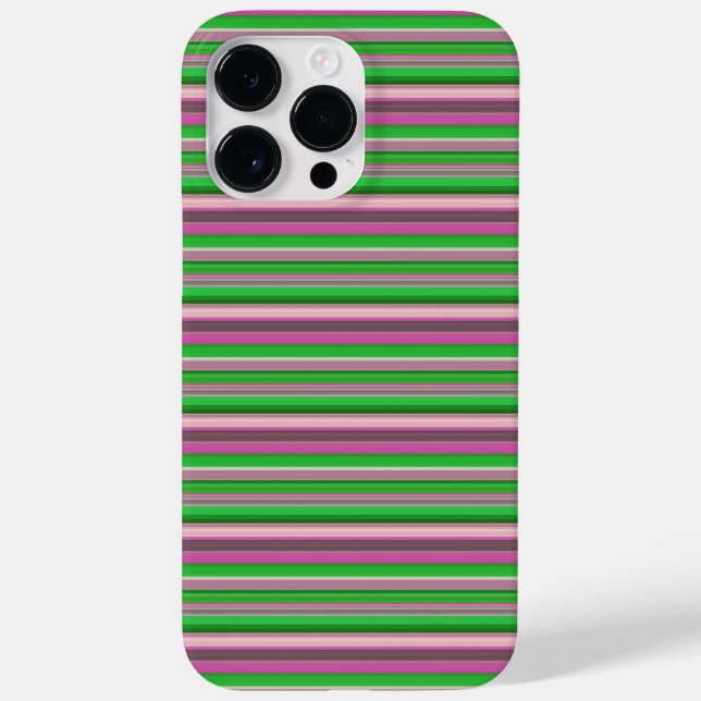 Cute violet green stripes Case-Mate iPhone case (Back)