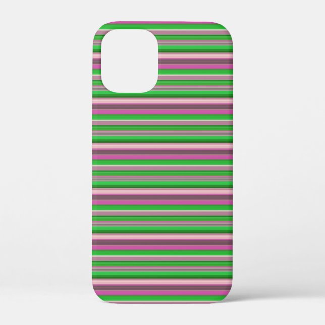 Cute violet green stripes Case-Mate iPhone case (Back)