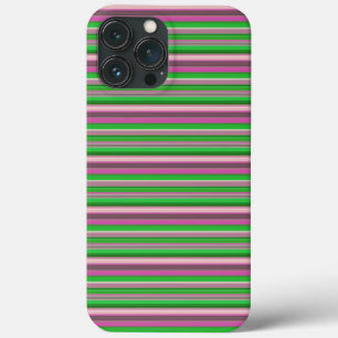 Cute violet green stripes iPhone 13 pro max case
