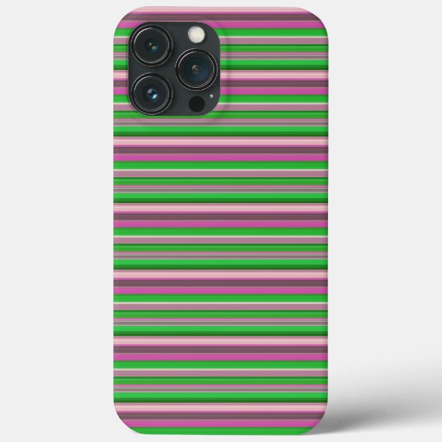 Cute violet green stripes Case-Mate iPhone case (Back)