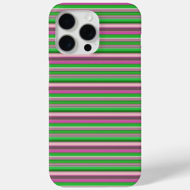Cute violet green stripes Case-Mate iPhone case (Back)
