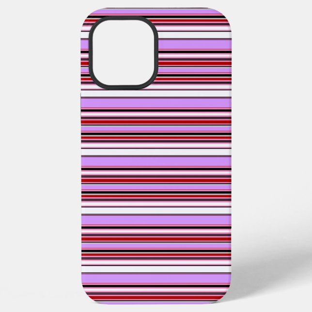 Cute violet red stripes iPhone case (Back)
