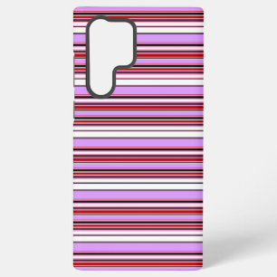 Cute violet red stripes samsung galaxy case