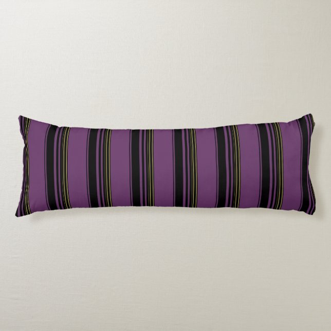 Cute violet stripes body cushion (Front)