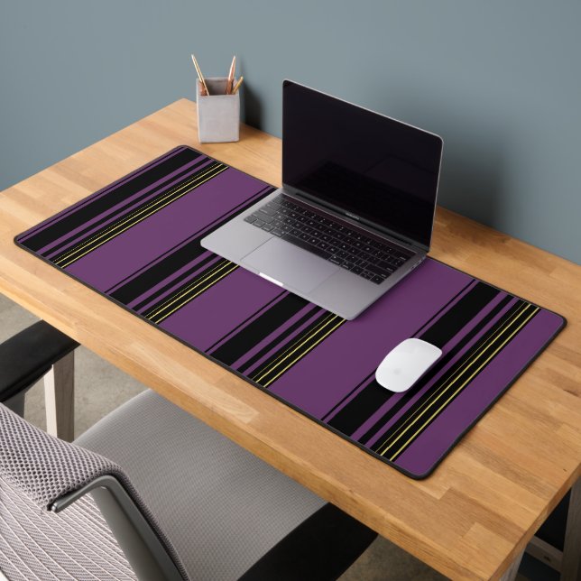 Cute violet stripes desk mat (Office 2)