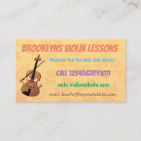 Cute violin lessons teacher cartoon
