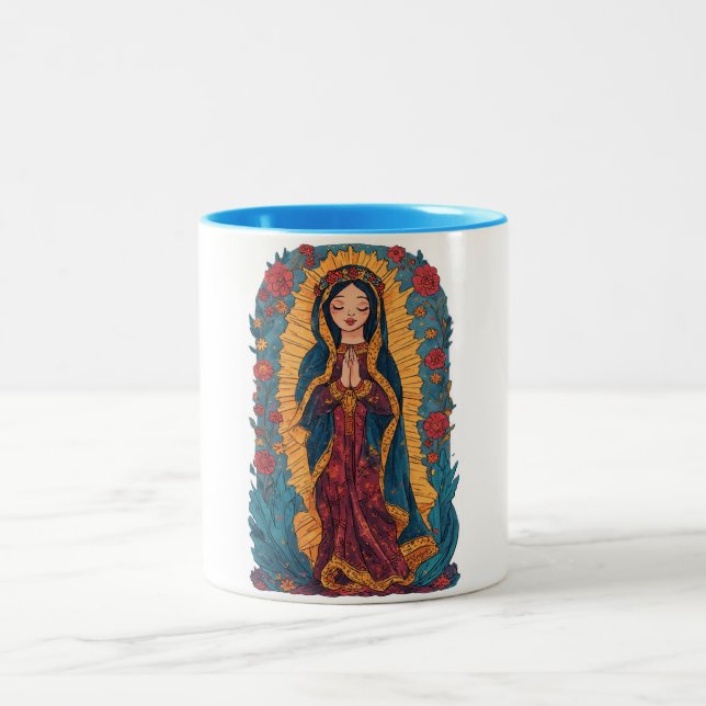 Cute Virgin of Guadalupe Coffee Mug (Center)