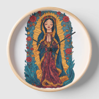 Cute Virgin of Guadalupe Wall Clock