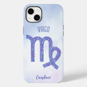 Cute Virgo Astrology Sign Personalised Purple Case-Mate iPhone 14 Plus Case