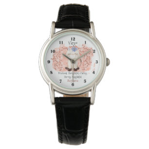 Cute Virgo Maiden Watercolor Bull Zodiac Watch