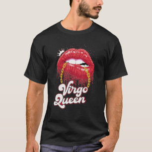 Cute Virgo Queen Red Lips Zodiac Sign Costume For  T-Shirt