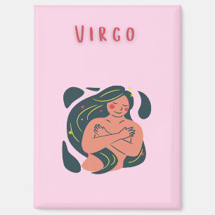 Cute Virgo, zodiac, star sign print Magnet