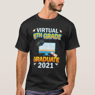 Cute Virtual 6Th Grade Graduation Class 2021 Graph T-Shirt