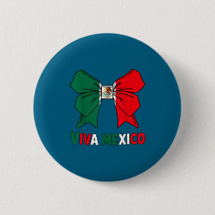 Cute viva mexico toddler girls mexican flag 6 cm round badge