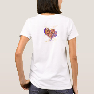 Cute vivid floral retro heart ♡ T-Shirt