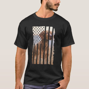 Cute Vizsla Dog Picture Funny Puppy American US Fl T-Shirt