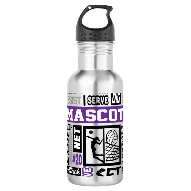 Cute Volleyball 710 Ml Water Bottle (Front)