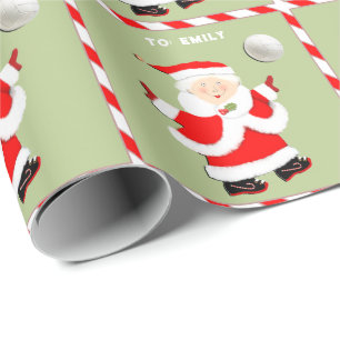 Cute Volleyball Holiday Gift Wrapping Paper