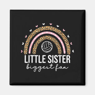 Cute Volleyball Little Sister For Girls Kids Magnet